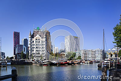 Oude Haven in Rotterdam Editorial Stock Photo